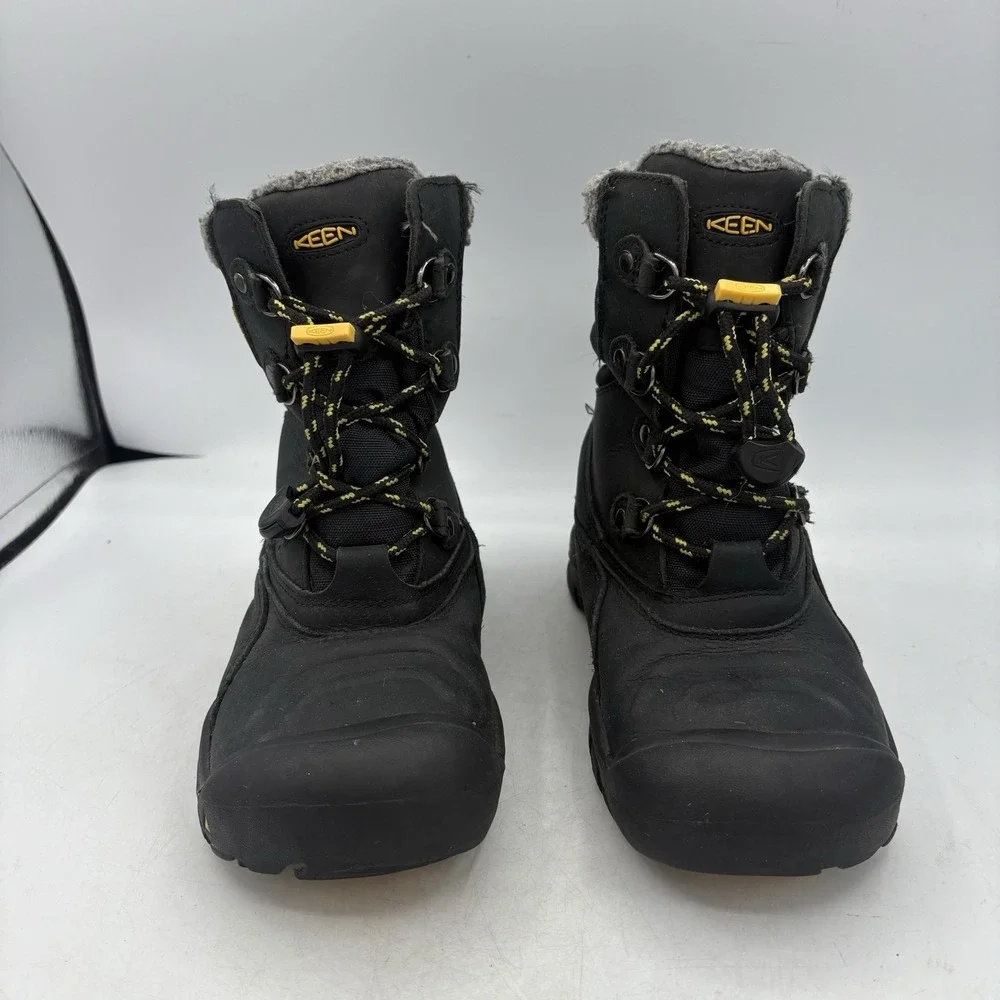 Keen Boots Boys Size 3 Warm Basin Black Winter Snow 200 Gram Lined